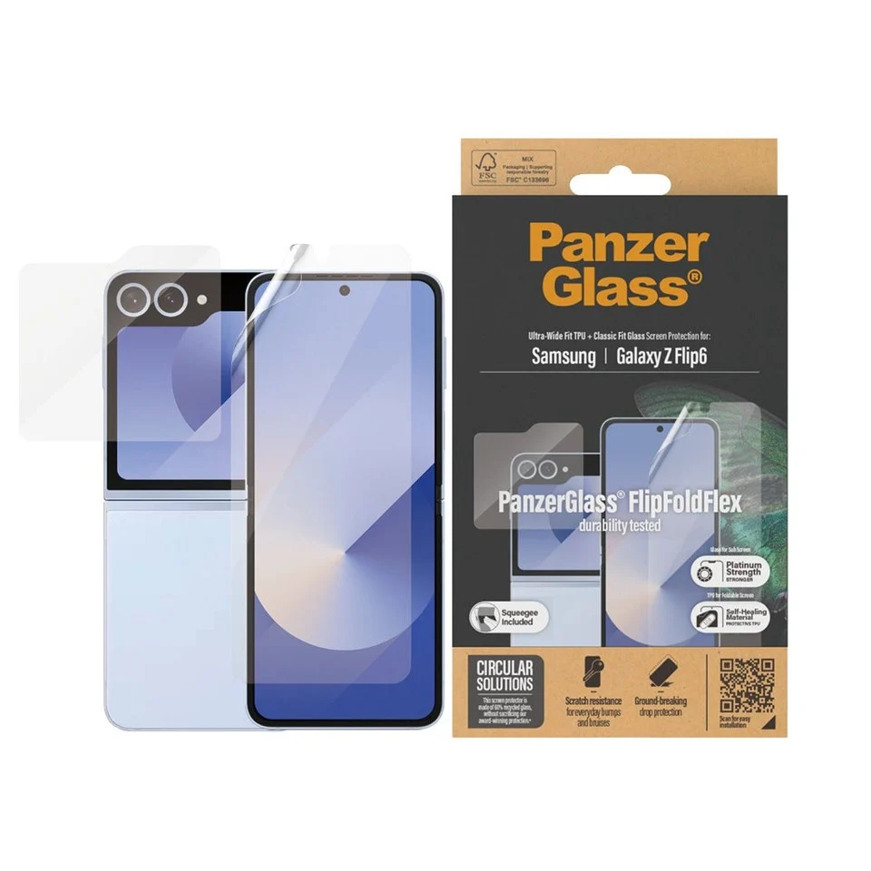 PanzerGlass - Skræmbeskyttelse - Samsung Galaxy Z Flip6 - Glass & Film