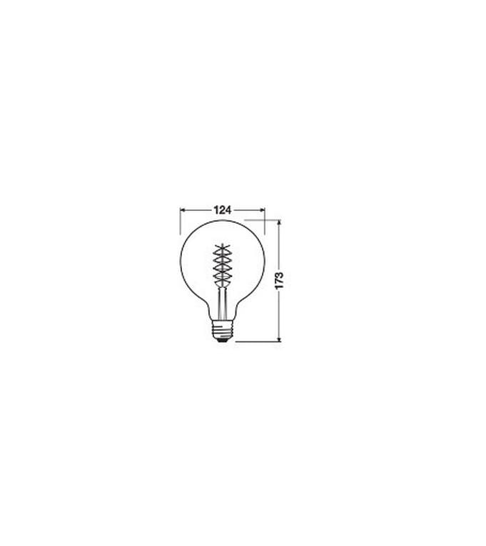 OSRAM Lampe Vintage 1906 Globe, 7W, E27, Warmweiss Dimmbare LED-Lampen, Vintage-Edition