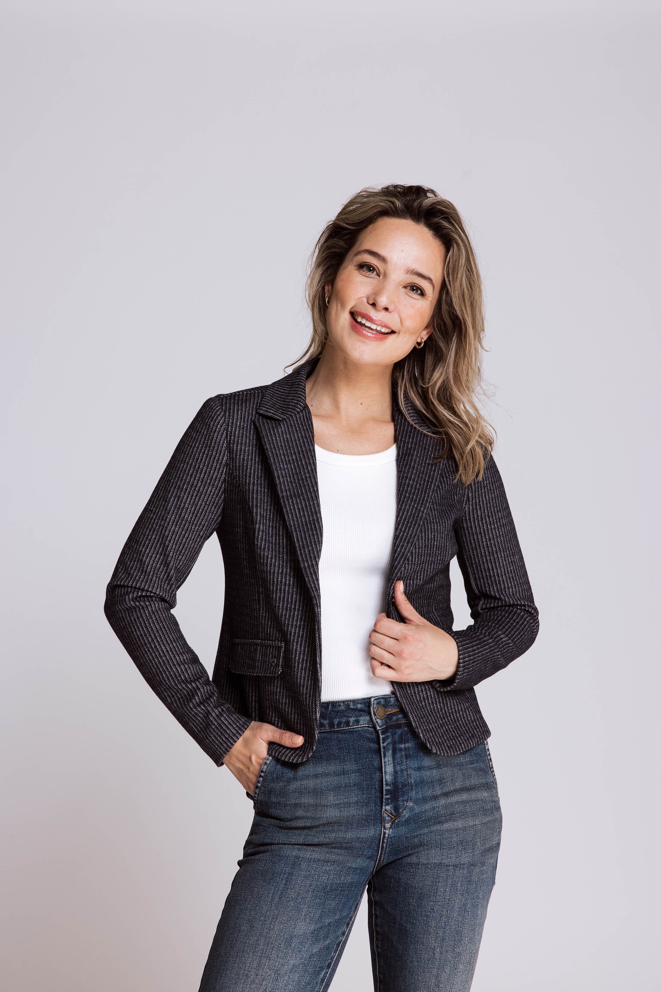 Zhrill Blusenblazer »ZHBETSY«, in Melange Optik