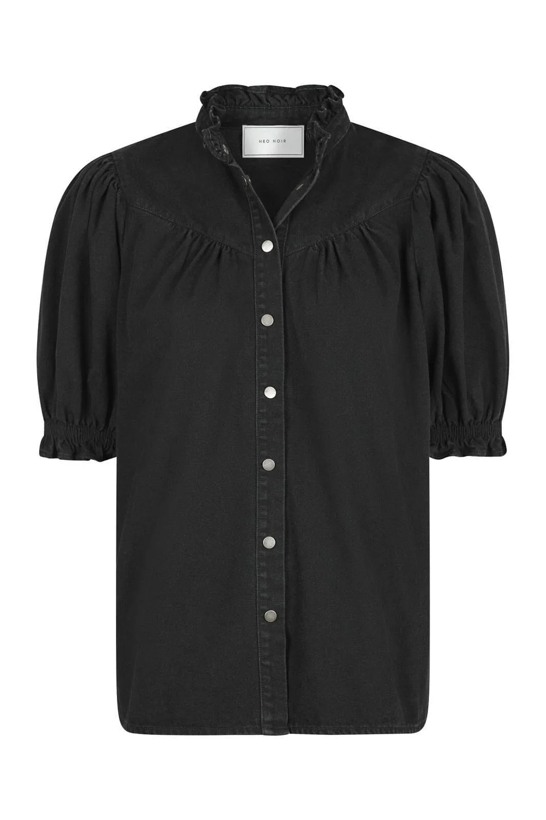 Neo Noir Avalon Denim Shirt black