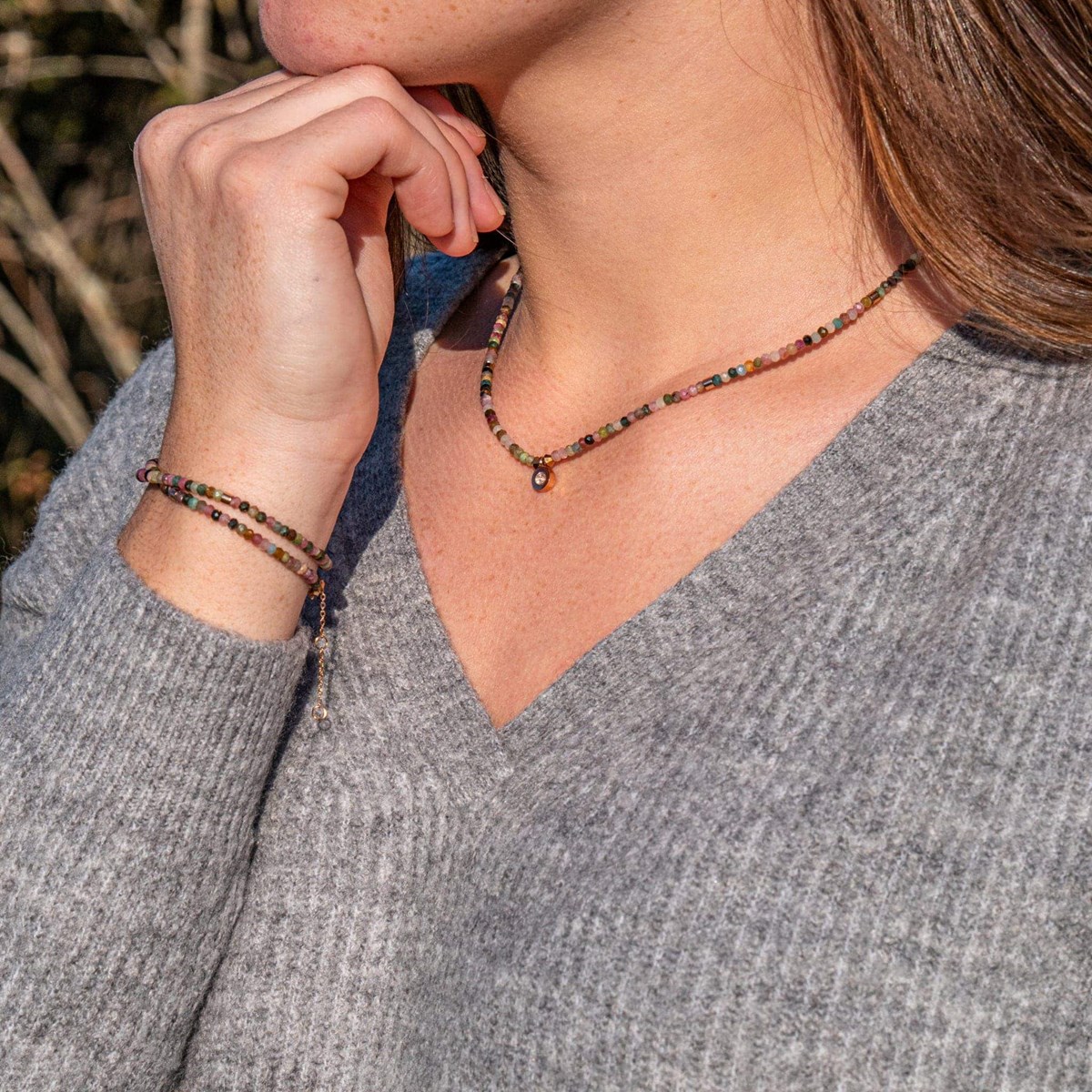 Bracelet Lumia en pierres naturelles Tourmaline