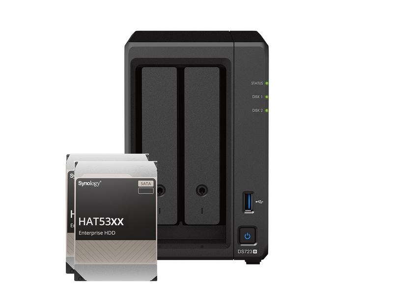 Synology NAS DiskStation DS723  2-bay Synology Enterprise H Leistungsstarker NAS mit zwei Einschüben
