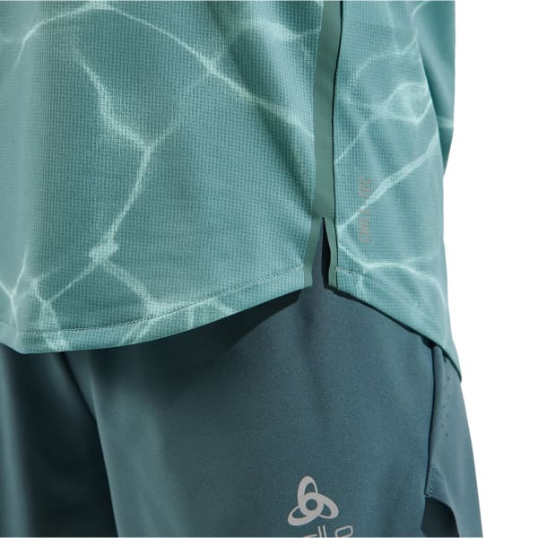T-shirt running ODLO ZEROWEIGHT CHILL-TEC PRINT CREW NECK S/S W ARCTIC