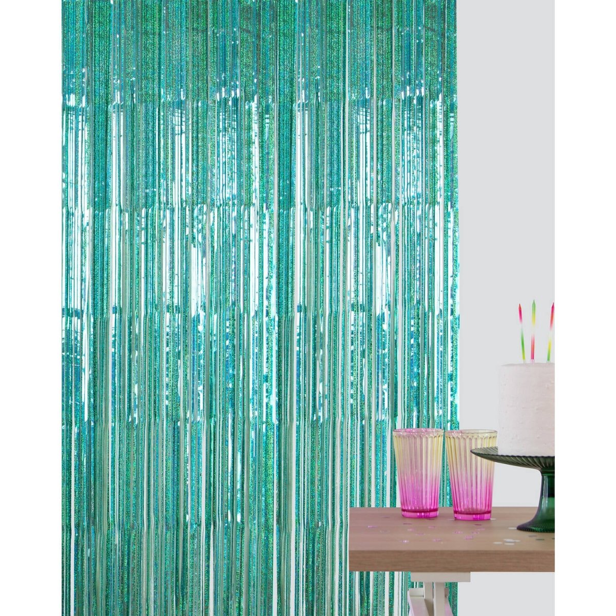 Turquoise Deurgordijn 2m
