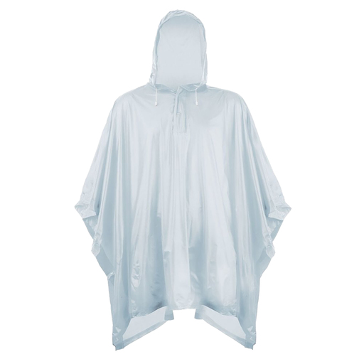 Poncho de plástico reutilizável com capuz, Universal Textiles (transparente)