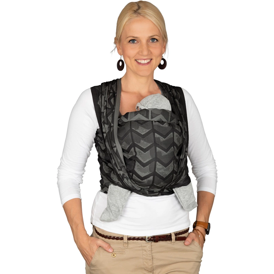 Hoppediz Babytragetuch Gewebtes Tragetuch kbA Amsterdam black