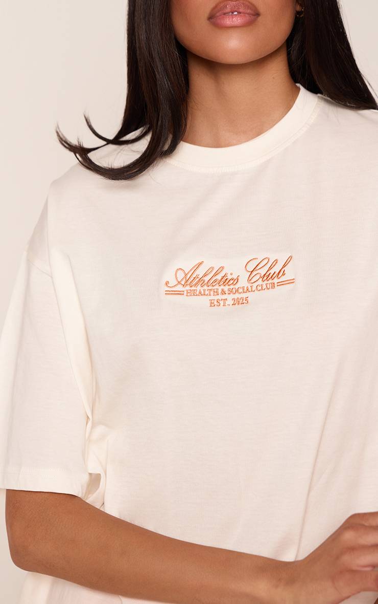 Crème T-shirt Oversize Athletics Club