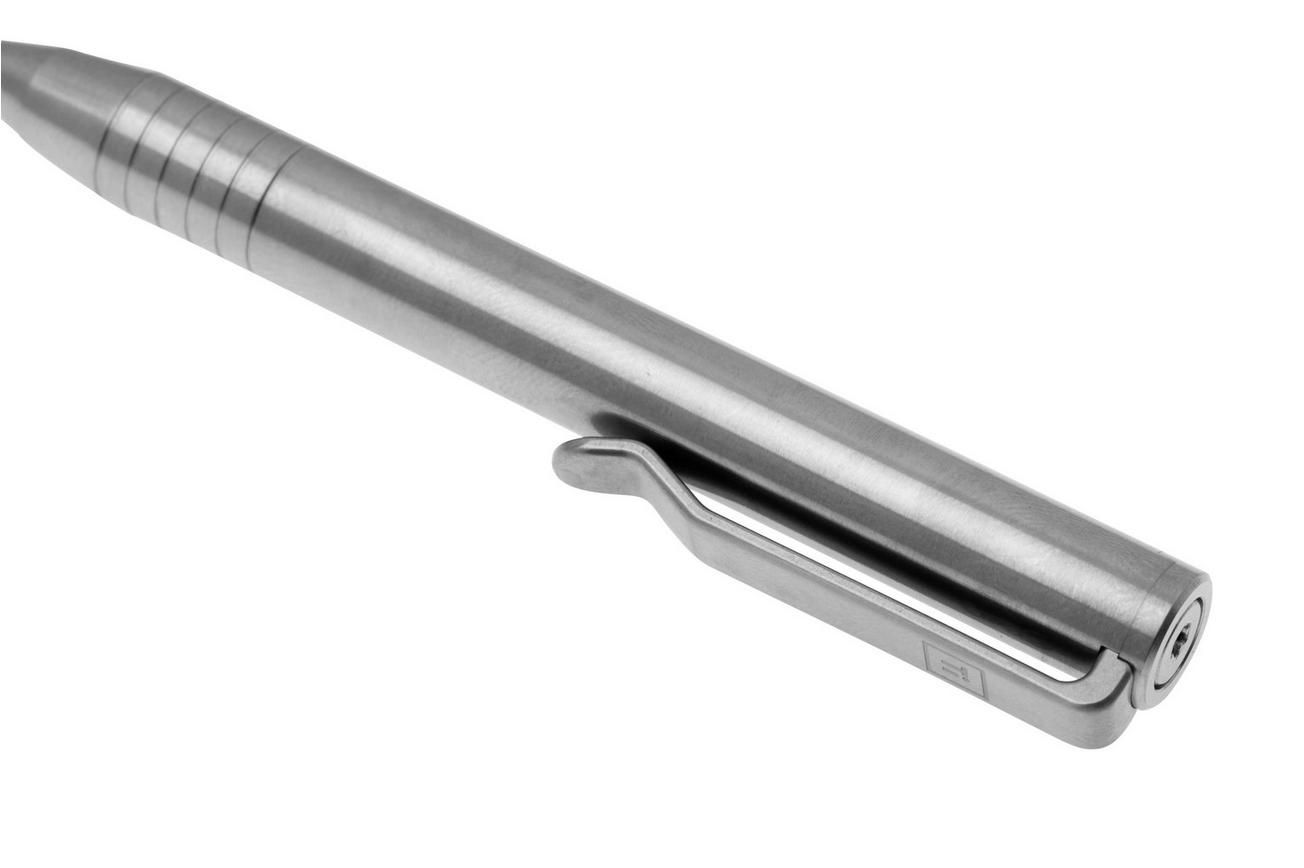 Big Idea Design Mini Bolt Action Pen MBA-RW Raw Titanium, everyday carry pen