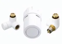 DANFOSS Ventilsæt type RTX inkl. returtermostat som føler på vandets temperatur. Højre montering af reguleringsventil/RTX returtermostat.