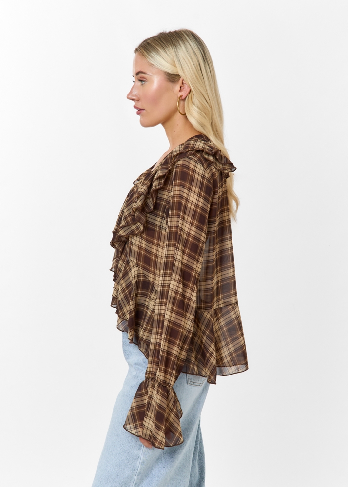 Madelief blouse bruin