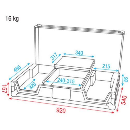 DAP DCA-CORE1 flightcase voor CORE Mix en 2x CDMP-750