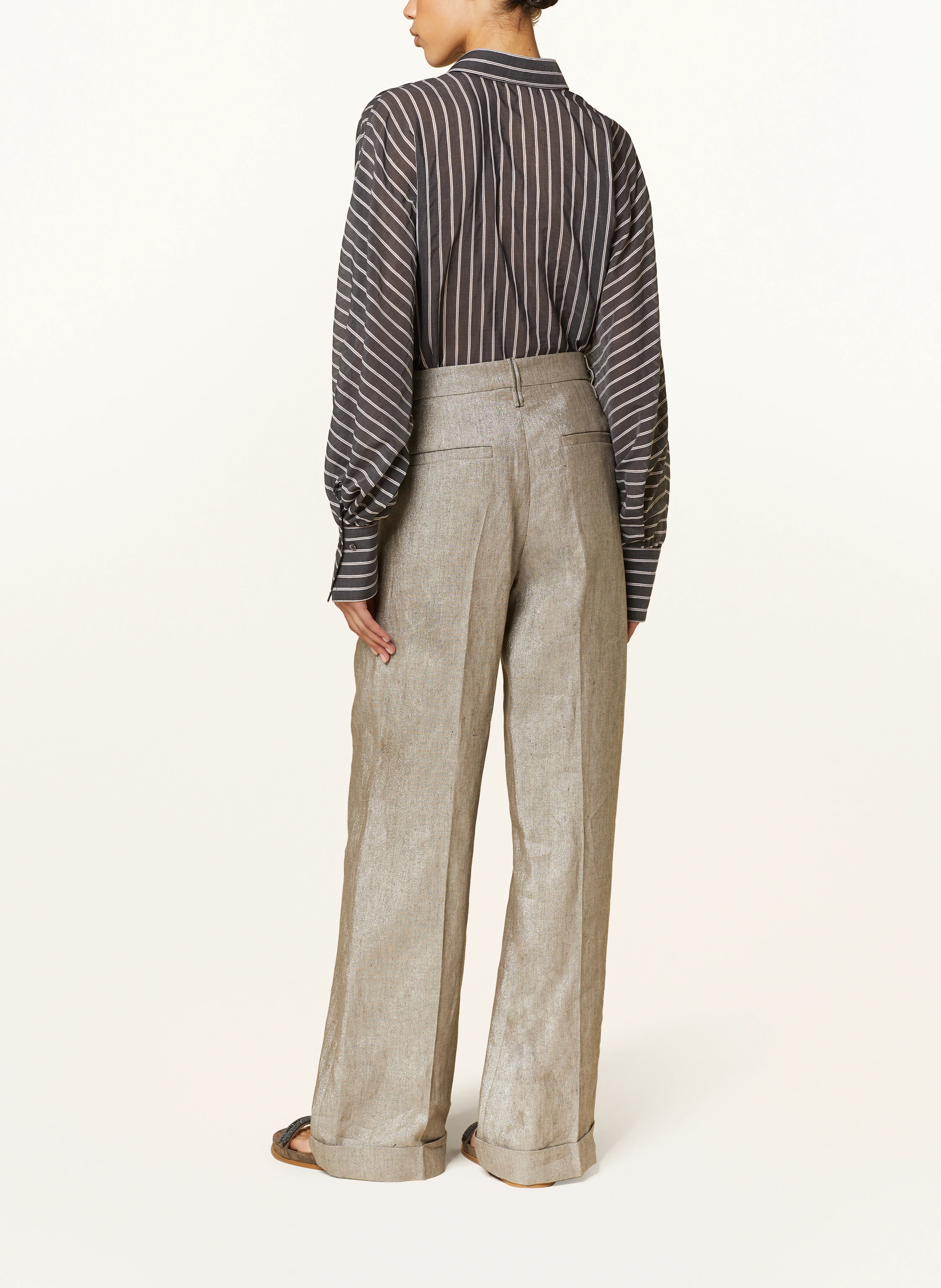 BRUNELLO CUCINELLI Hemdbluse mit Glitzergarn