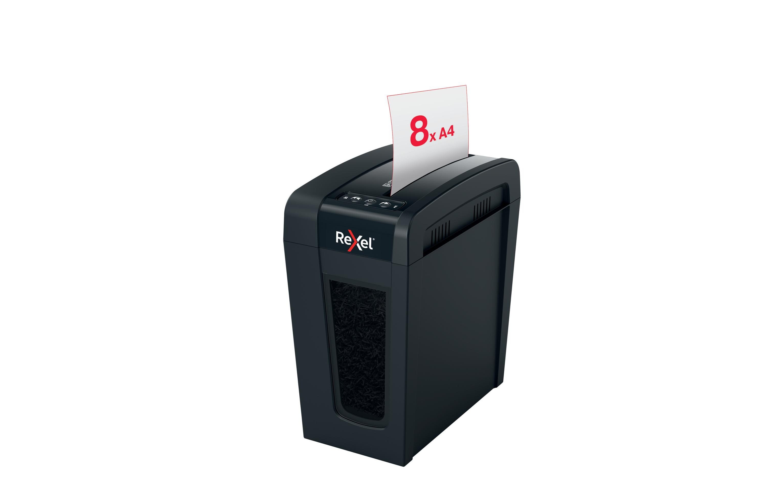Aktenvernichter Rexel Secure X8-SL P-4, 8 Seiten<br>Manueller Schredder für die sichere Vernichtung vertraulicher Unterlagen