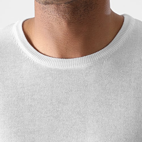 Pull Col Rond JUM-78 Blanc