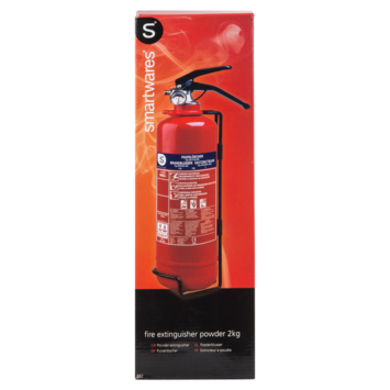 Smartwares Brandblusser BB2 Poeder 2 kg Brandklasse ABC Inclusief Ophangbeugel