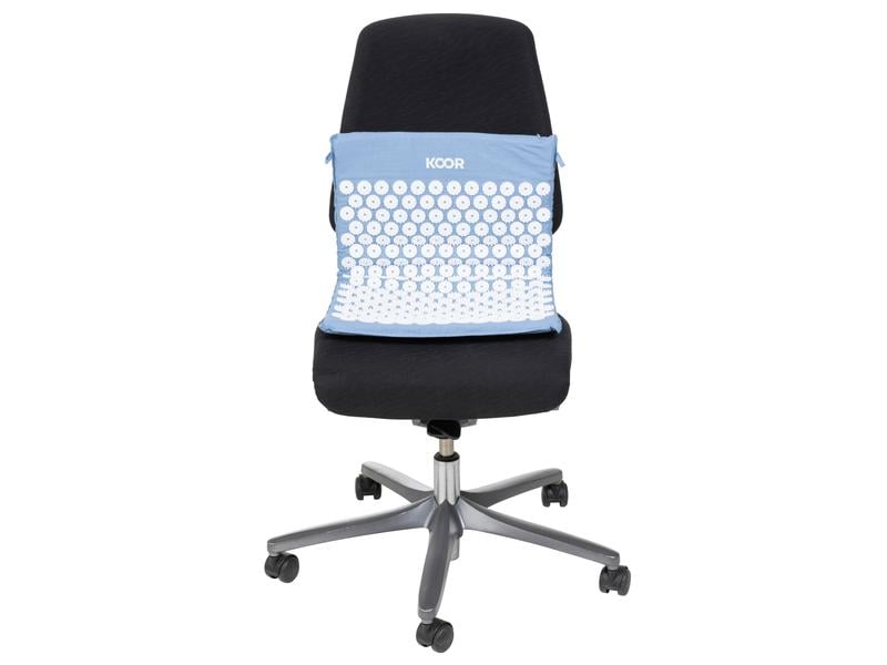 KOOR Akupressurmatte mit Kissen Blau/Weiss Akupressur-Set aus Stachelmatte und Kissen