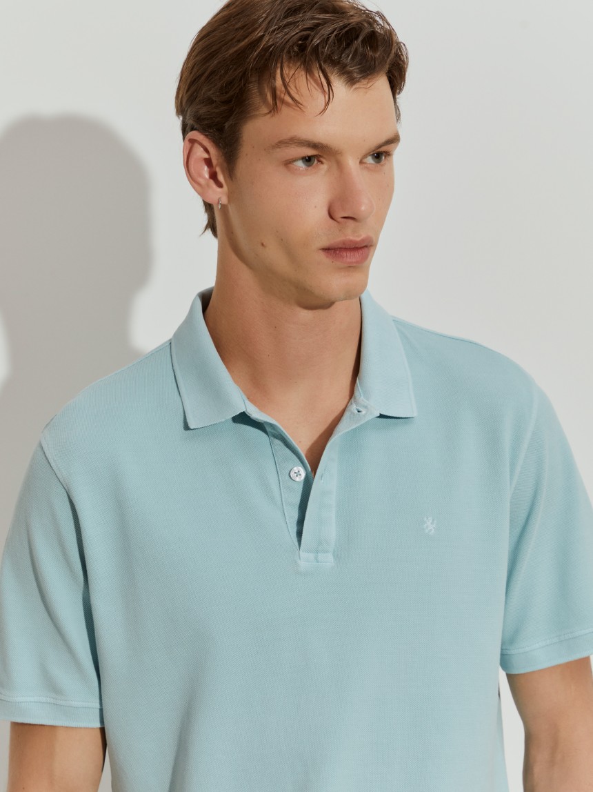 Polo piqué regular fit de algodão