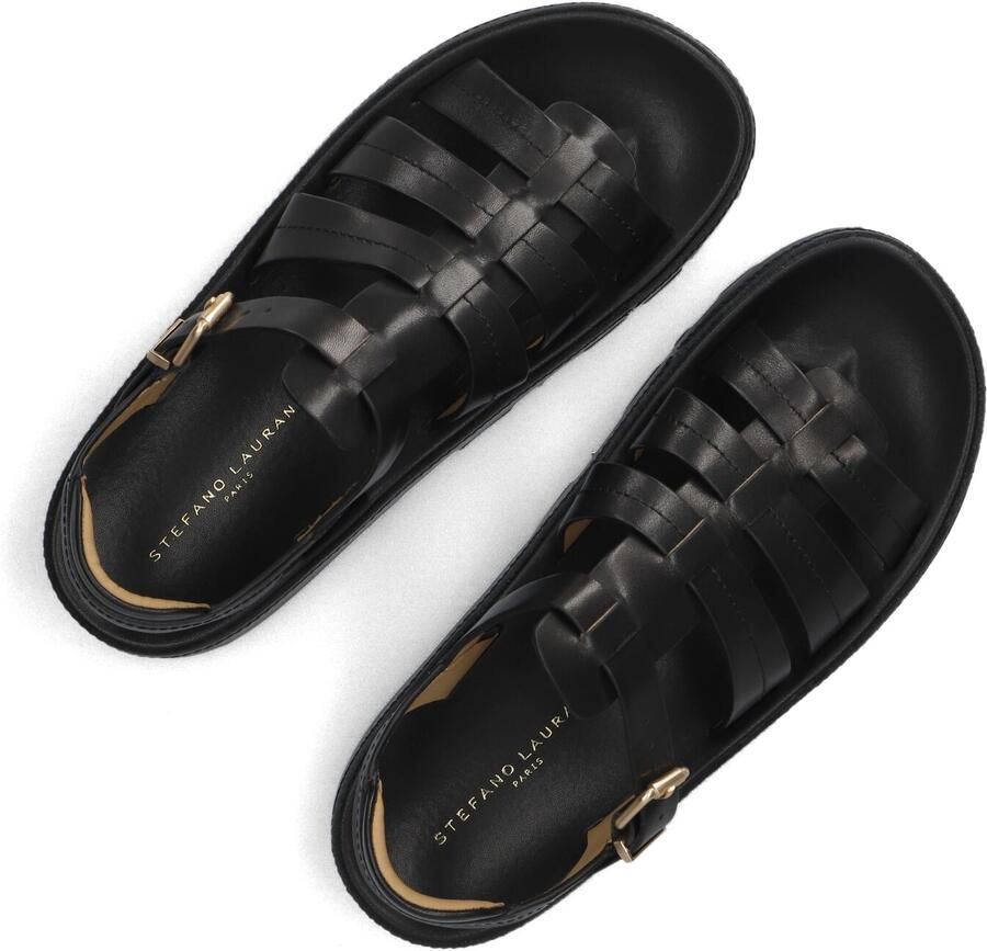 STEFANO LAURAN Sandalen met Hak Dames 7015a Maat: 43 Materiaal: Leer Kleur: Zwart