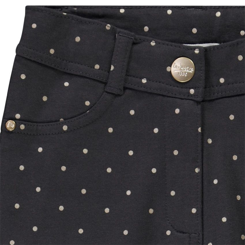 Pantalon skinny en molleton pour fille - Gris foncé