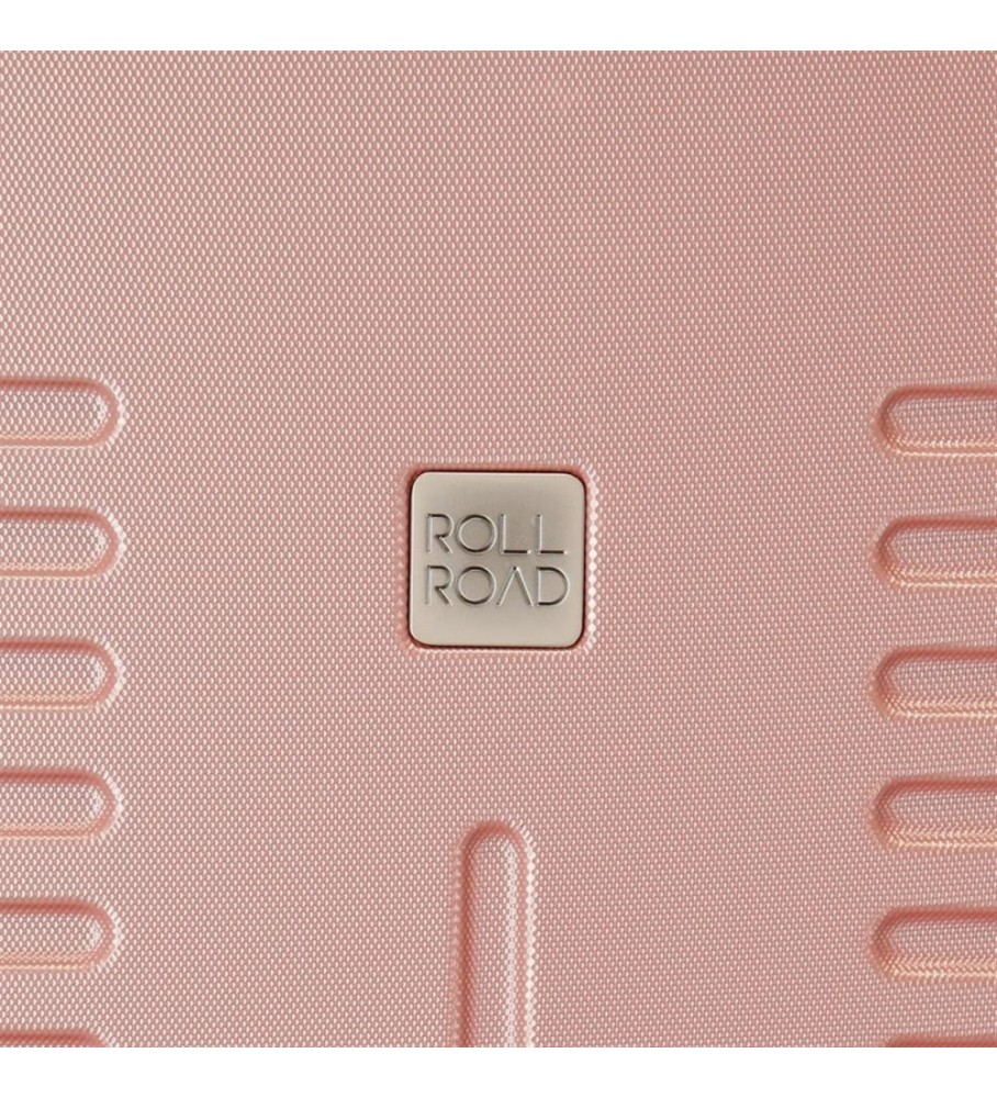 Nécessaire Roll Road em ABS, cor nude, adaptável, fabricada na Índia.