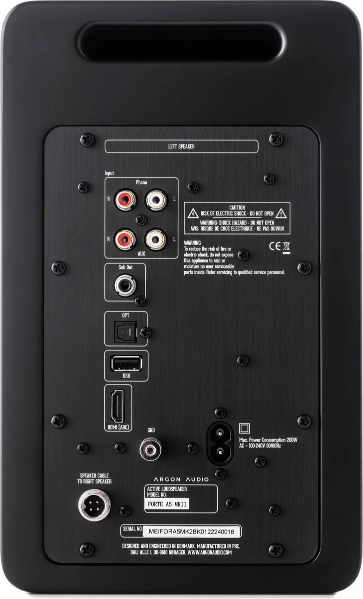 Argon Audio Forte A5 MK2 Noir Enceintes sans fil hi-fi
