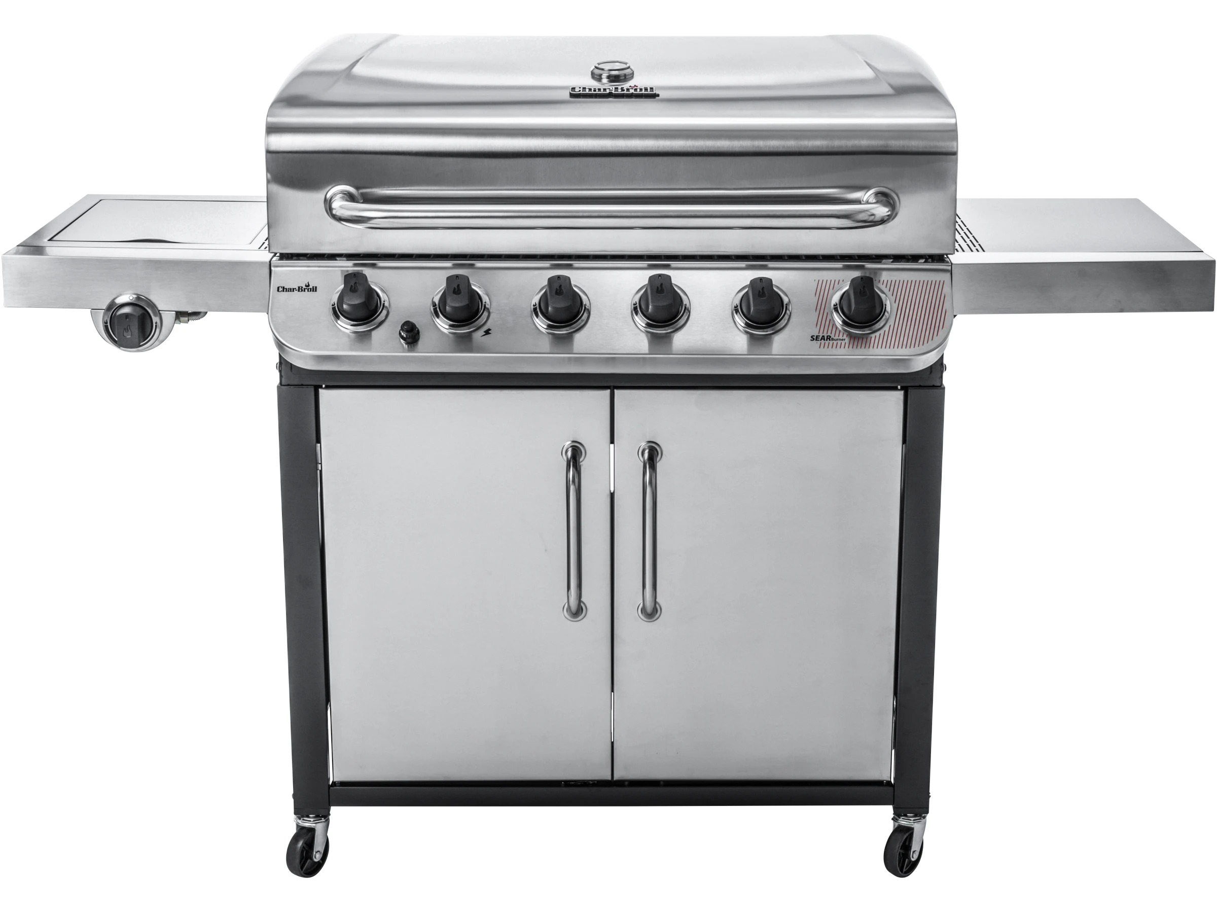 Char-Broil Gasgrill Convective 640 S mit 6 Brennern und Seitenkocher Edelstahl