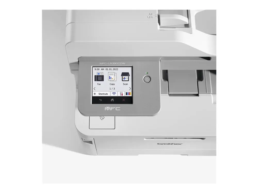 Brother MFC-L8390CDW - Multifunktionsprinter - farve - LED - A4/Legal (medie) - op til 30 spm (kopiering) - op til 30 spm (udskriver) - 280 ark - 33.6 Kbps - USB 2.0, Gigabit LAN, USB 2.0 vært, NFC, Wi-Fi(n)