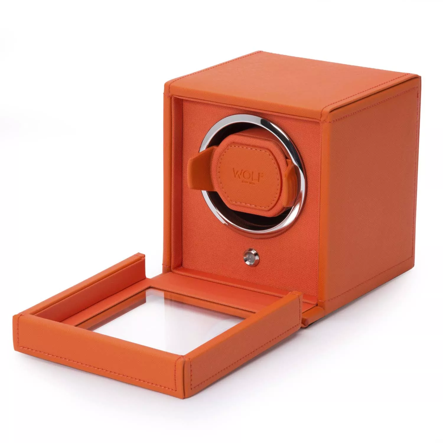 Wolf Cub Watch Winder 1 ur Orange Imiteret Læder 461139
