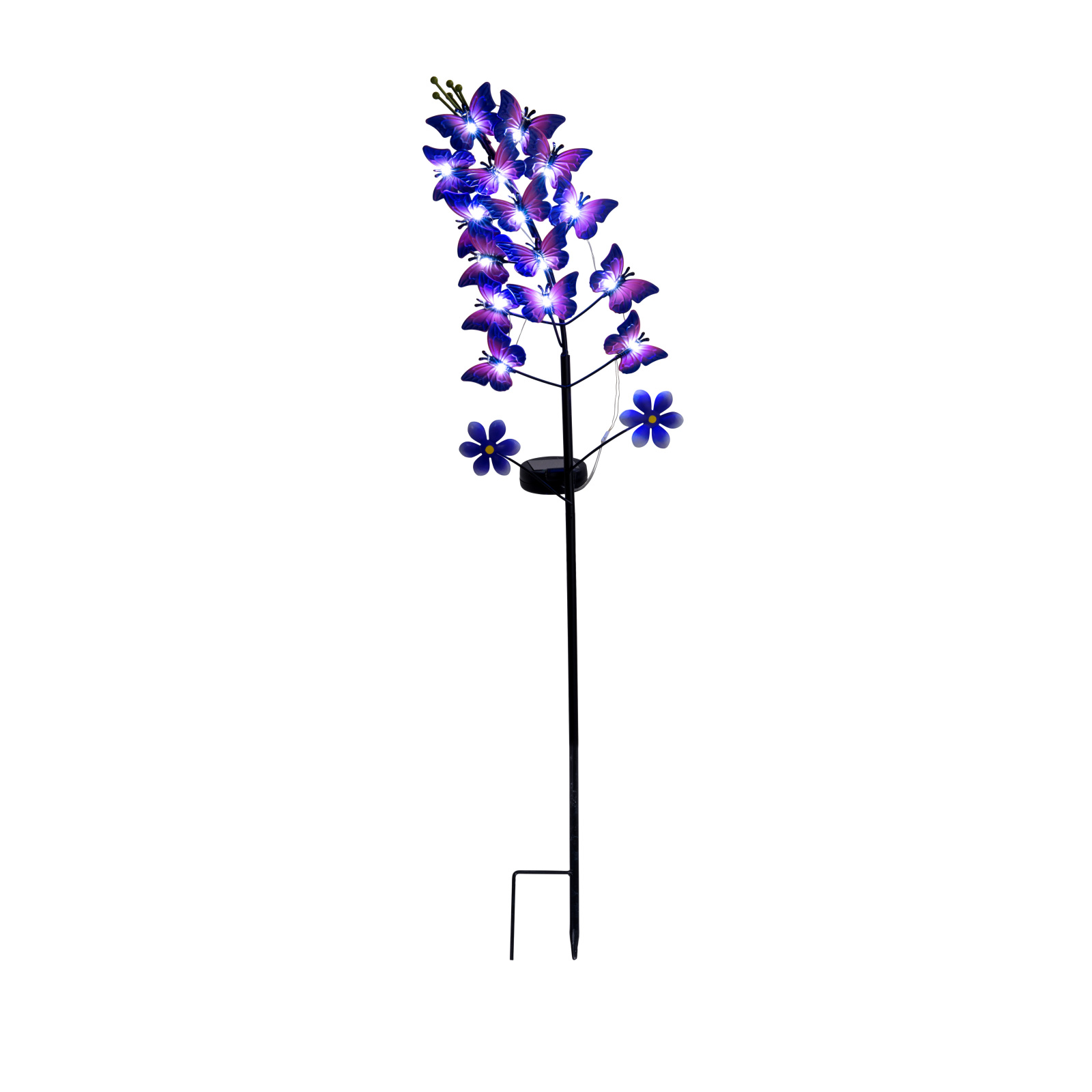 LED-Solarleuchte VIOLA - violett - Schmetterlinge