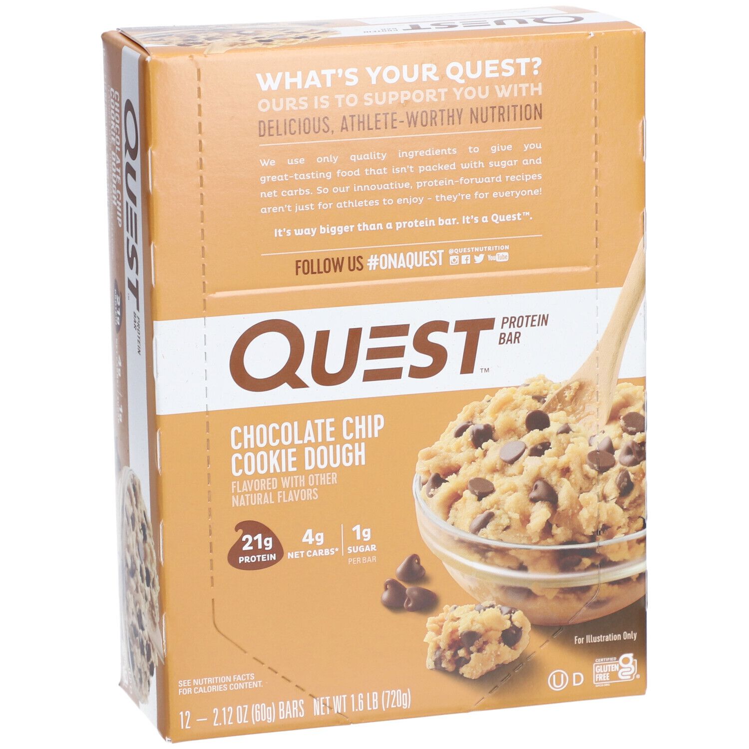 Quest Nutrition Quest Protein Bar, Chocolate Chip Cookie Dough