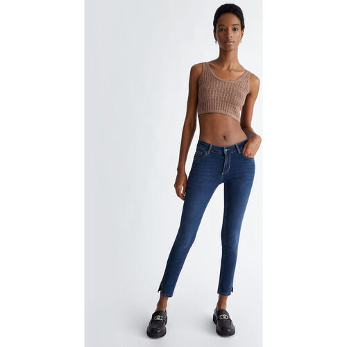 Liu Jo - Pantalón pitillo Bottom Up Azul