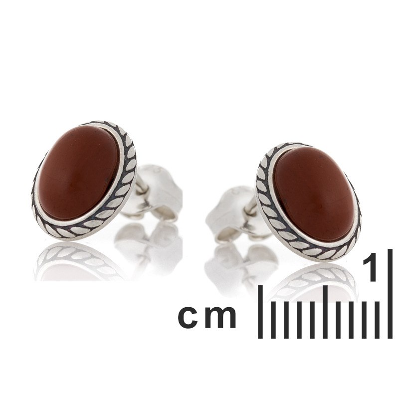 BOUCLES D'OREILLES JASPE ARGENT