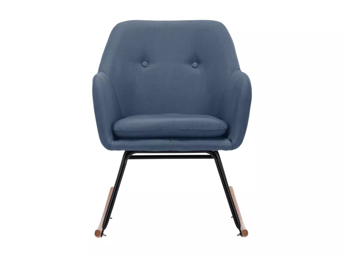 Chaise à bascule Bleu Tissu