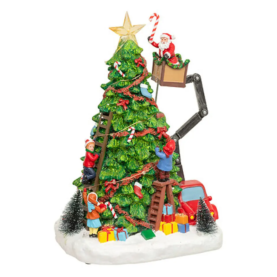 Feeric Christmas Kerstdorp kerstboom -met licht, muziek, beweging