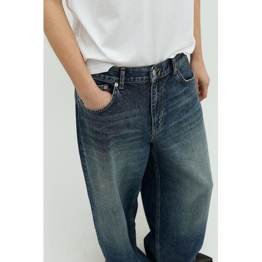 mbyM Branny-M Jeans, Stone Wash Middle Blue, L