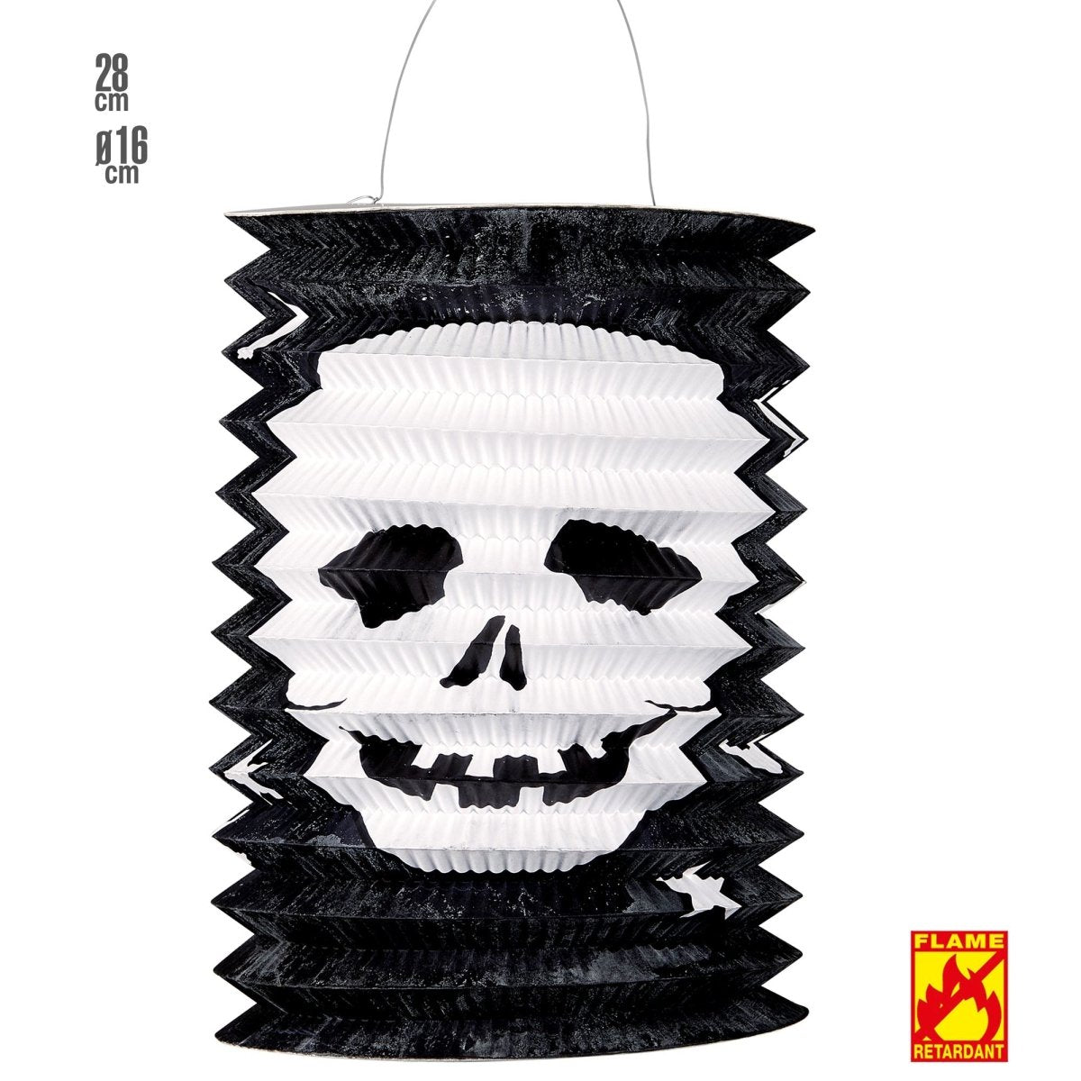 Halloween Lampion Zwart Schedel