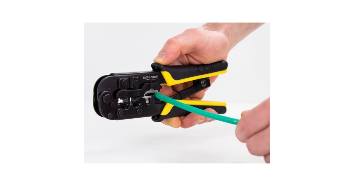 DeLOCKUniversal Crimpingtool with wire stripper 90505 krimptang  (Zwart)