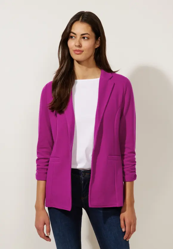 Longblazer mit Raffung - magenta pink