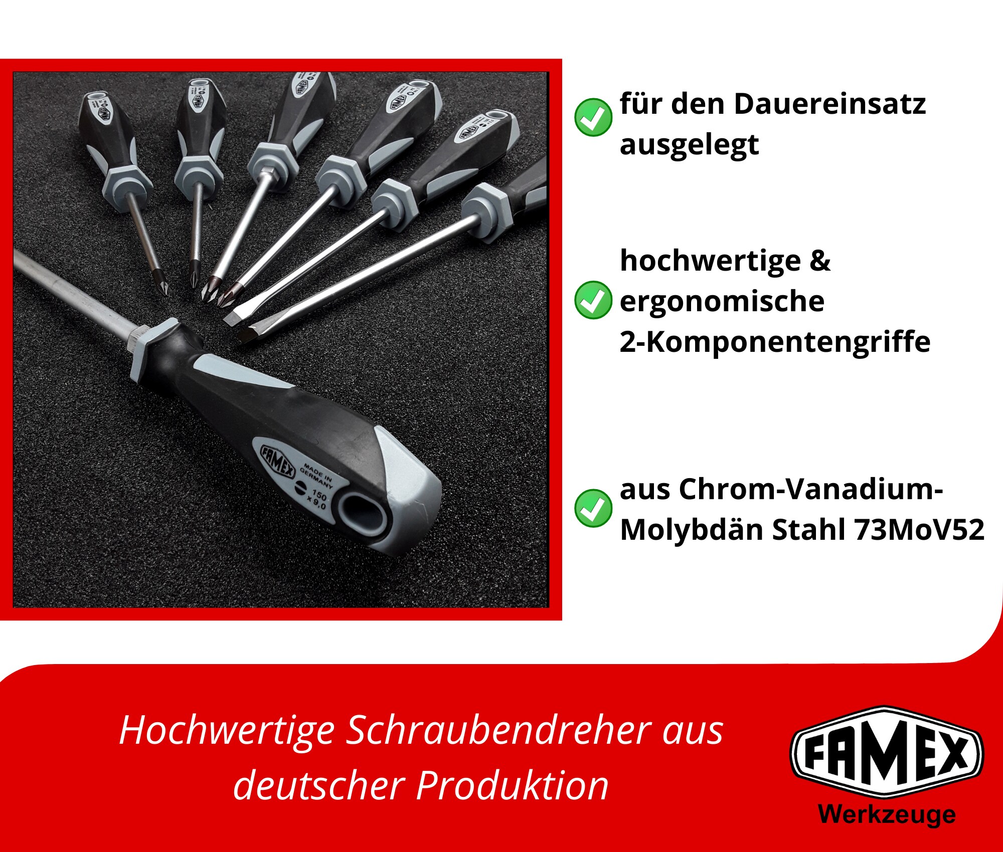 FAMEX 420-88 Profi Werkzeugkoffer mit Top-Werkzeug