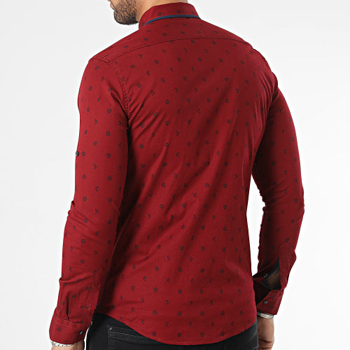 Chemise Manches Longues Bordeaux