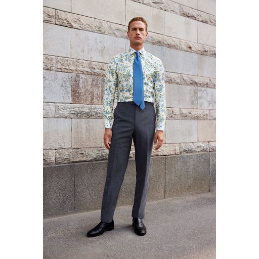 Eton Melange Floral Signature Twill Slim Fit Skjorte, White, 44