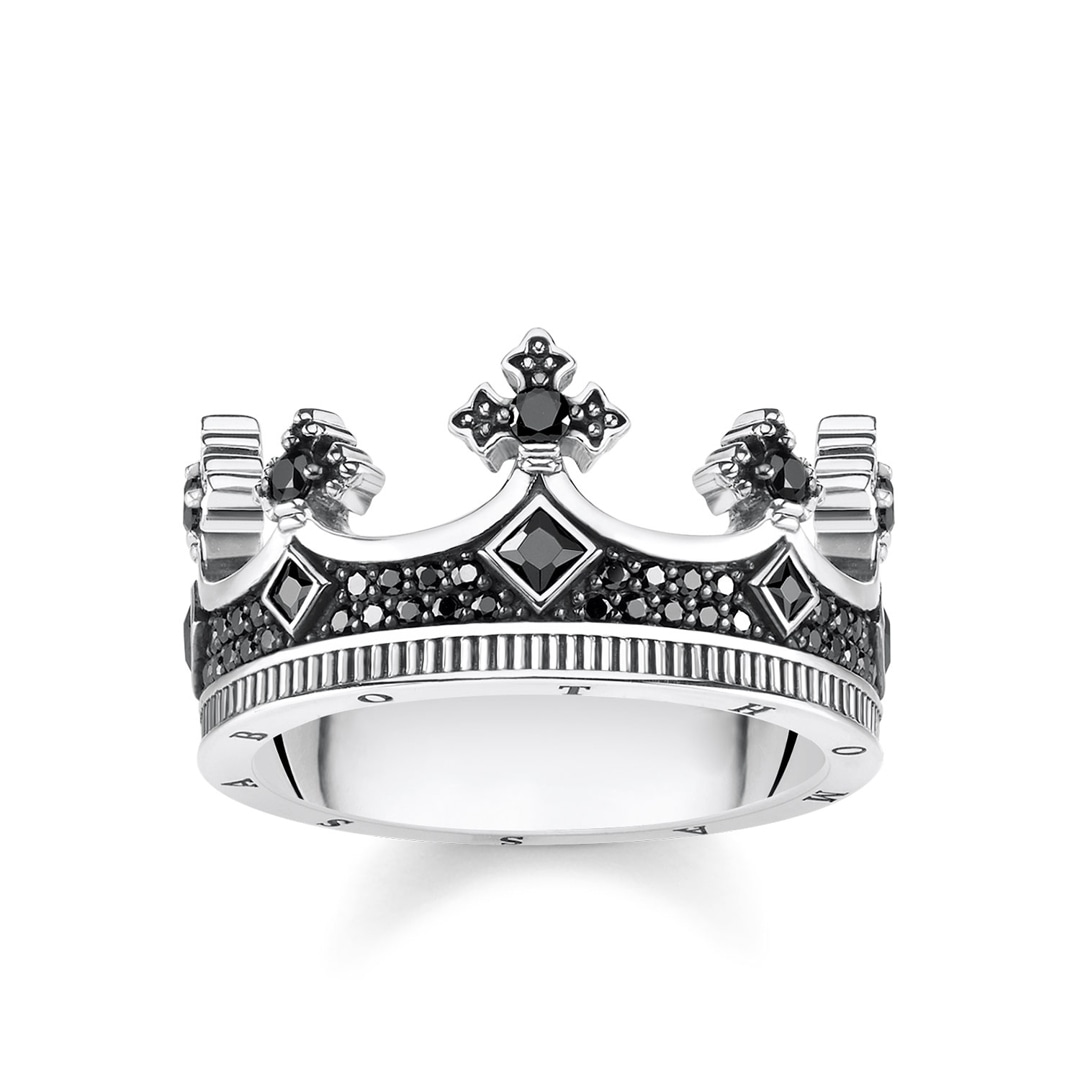 Thomas Sabo Sterling Silver Rebel at Heart Ring Krone