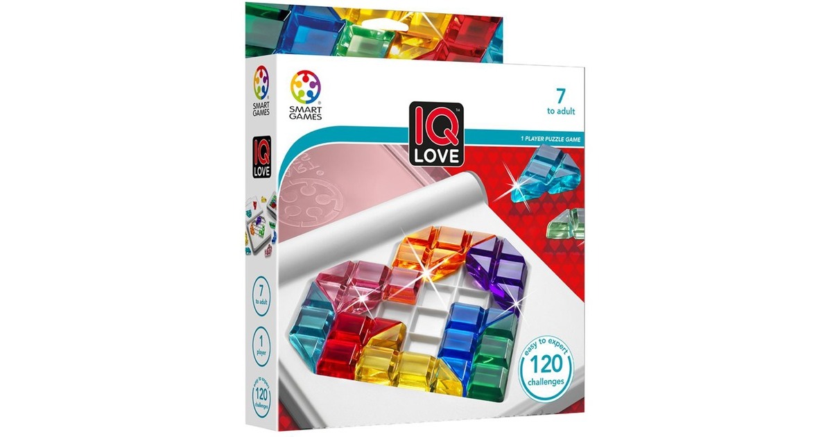 SmartGamesIQ Love Denkspel  (Nederlands, 1 speler, Vanaf 7 jaar, 120 opdrachten)