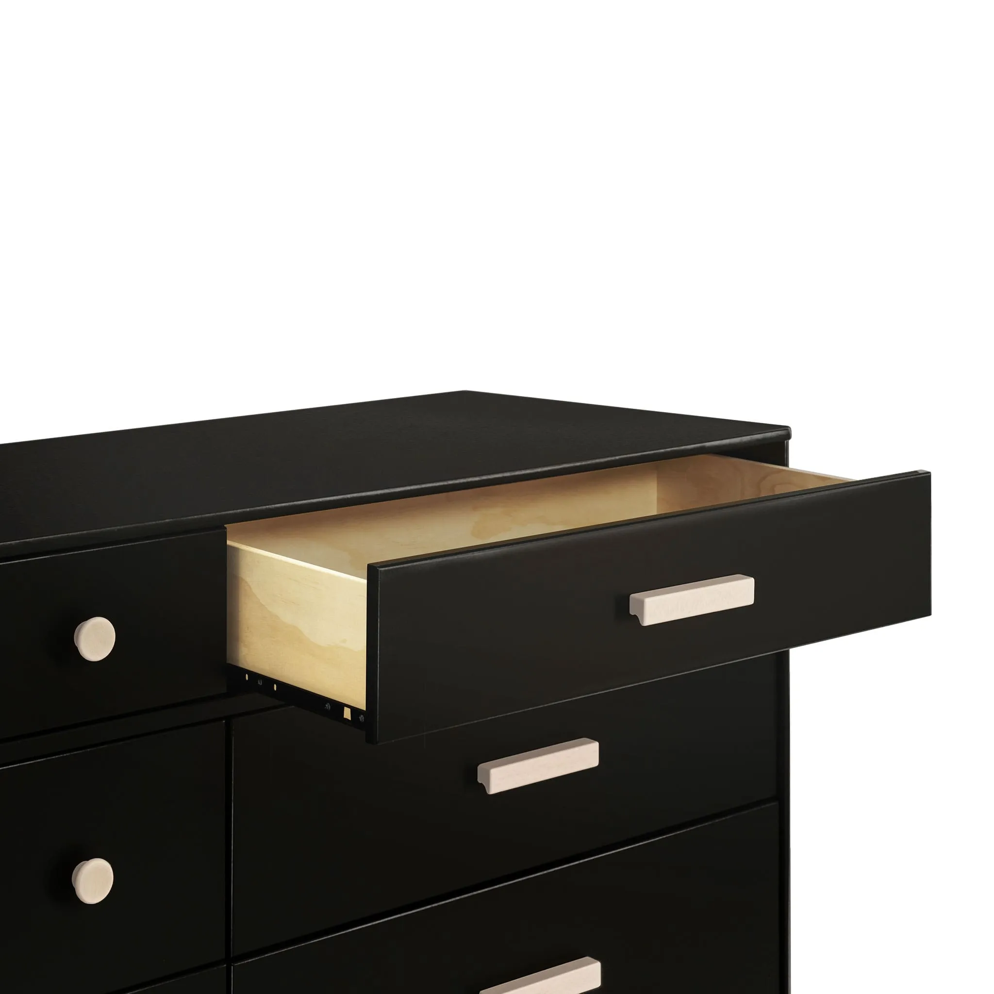 Babyletto Bureau Double 6 Tiroirs Lolly - Noir  Naturel Lavé