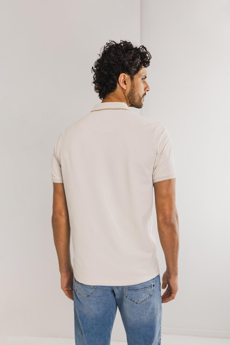 State of Art ecru heren polo