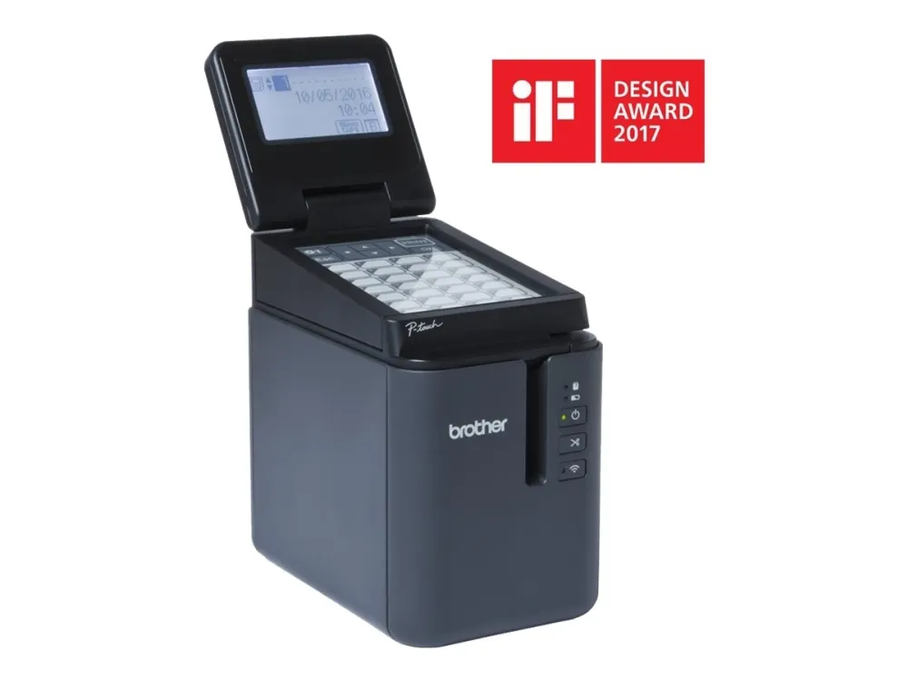 Brother PT-P950NW - Etiketprinter - termo transfer - Rulle (3,6 cm) - 360 x 720 dpi - op til 60 mm/sek. - USB 2.0, LAN, Wi-Fi(n) - cutter