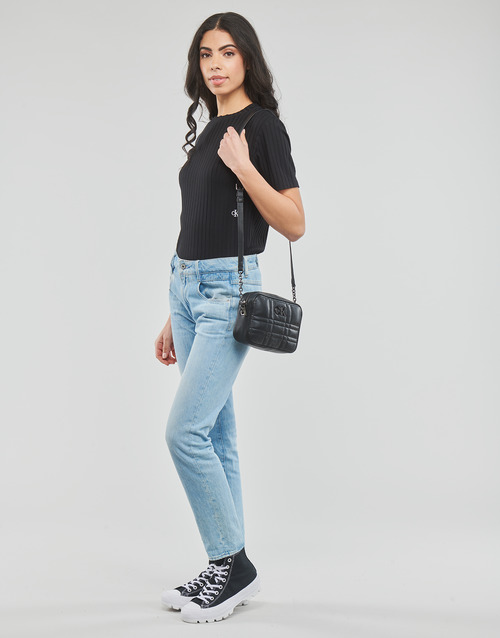 Calvin Klein Jeans - RIB SHORT SLEEVE TEE - Noir