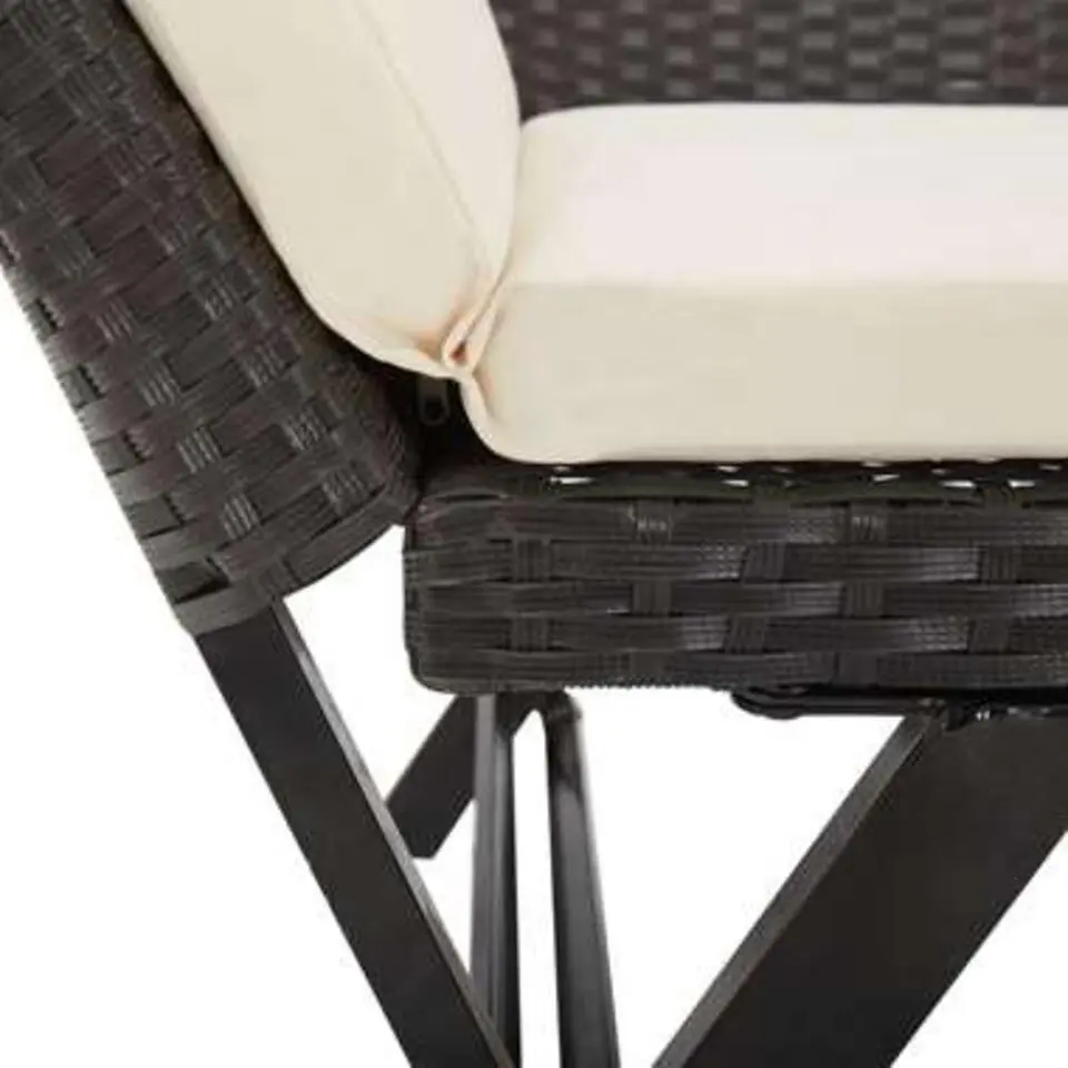 vidaXL - Ligbed - Zwart - Poly rattan