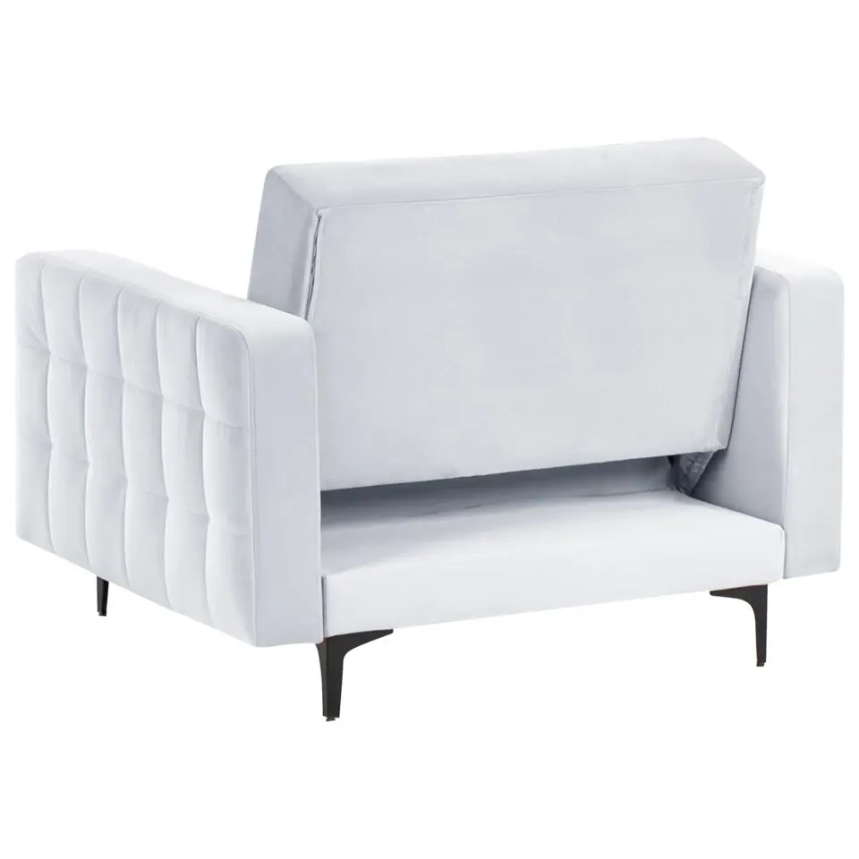ABERDEEN - Fauteuil - Lichtgrijs - Fluweel