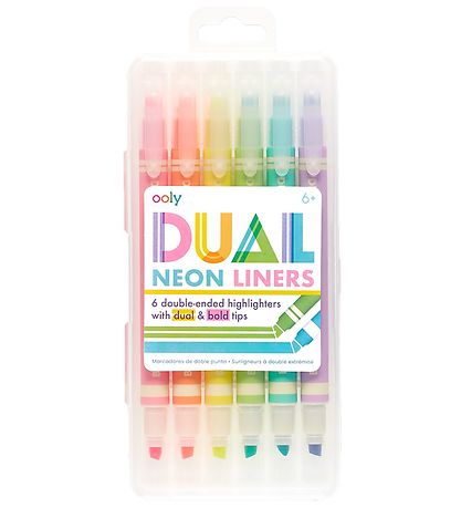 Ooly Textmarker - 6 st. - Dual Liner Neon-Textmarker